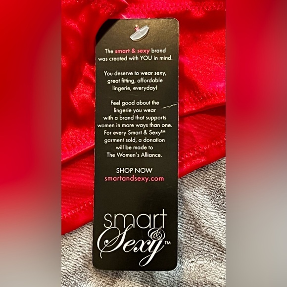 Smart & Sexy Red Panties Size 8 NWT Satin Shine Classic Brief Style - Picture 5 of 5